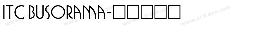 ITC Busorama字体转换